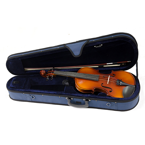 Raggetti RV2 Violin Outfit with Shaped Case – 1/10 Size, Includes FPS Brazilwood Bow and Lightweight Hard Case