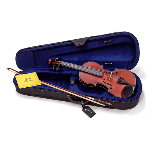 Enrico Student Plus Violin Outfit - 1/10 Size with FPS Brazilwood Bow, Rosin, Case, and Accessories