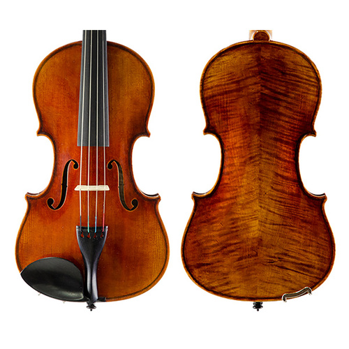 Raggetti Master Violin 6.0 Strad 4/4 Solid Spruce & Maple, Ebony Components, Highly Flamed, Oil Varnish, Professional Instrument