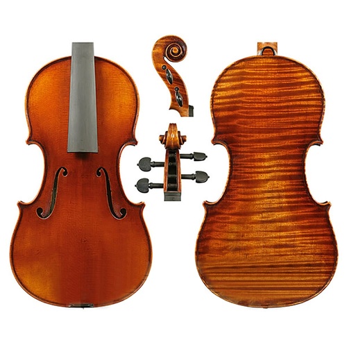 Raggetti Master Violin 1740 Ysaye Guarneri 6.2, Solid Spruce Top, Solid Maple Back, Ebony Components, Highly Flamed Grade, Oil Varnish