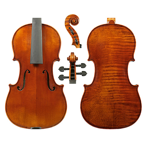 Raggetti Master No.6.2 Violin 1715 Cremonese, Solid Spruce Top, Solid Maple Back/Neck/Sides, Ebony Components, Highly Flamed, Oil Varnish