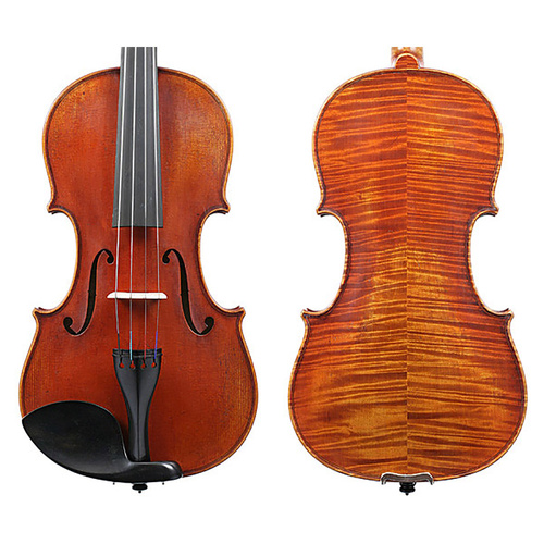 Raggetti Master Violin 6.3 Ysaye Guarneri De Jesu, Solid Spruce & Maple, Ebony Components, Highly Flamed, Instrument Only, China