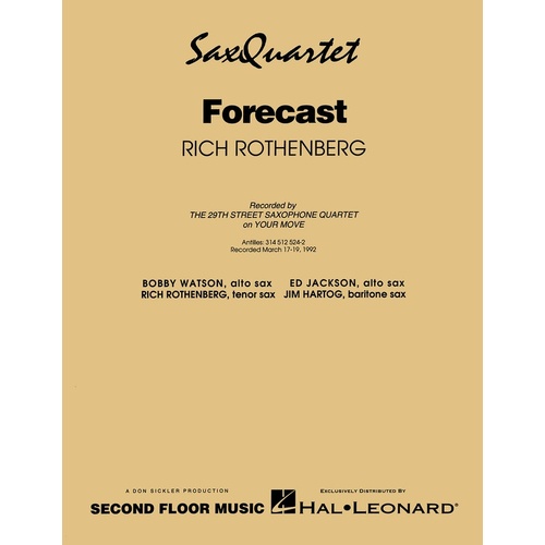 Forecast Sax Quartet (Music Score/Parts)