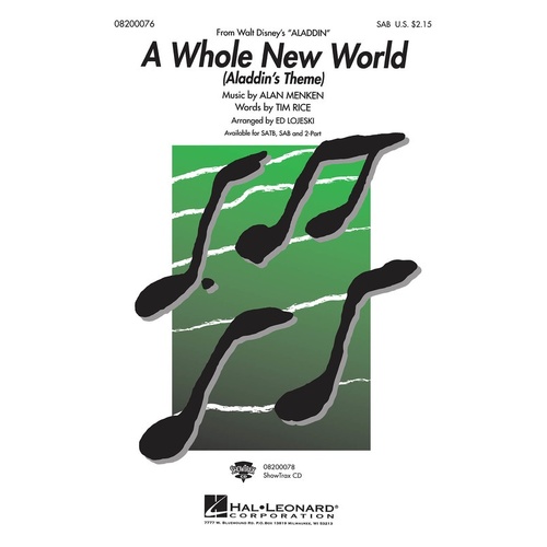 Whole New World SAB (Octavo)