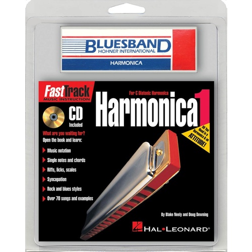 Fasttrack Mini Harmonica Pack Book/CD Harmonica (Softcover Book/CD/Harmonica)