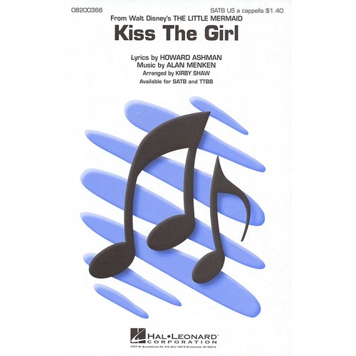 Kiss The Girl SATB A Capp (Octavo)