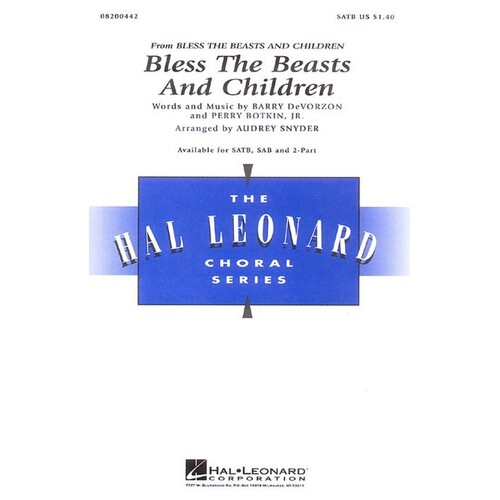 Bless The Beasts And Children SATB