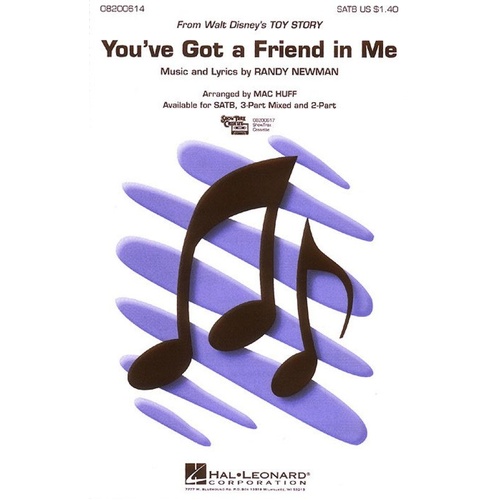 You've Got a Friend in Me 3-Part Mixed Choral Score