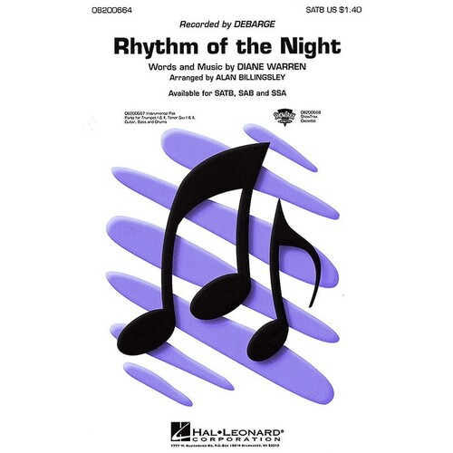 Rhythm Of The Night SATB