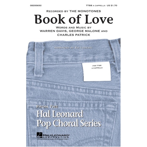 Book Of Love TTBB A Cappella (Octavo)