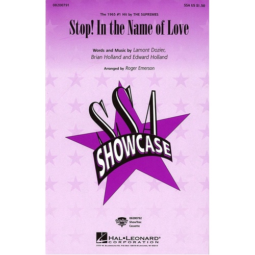 Stop In The Name Of Love ShowTrax CD (CD Only)