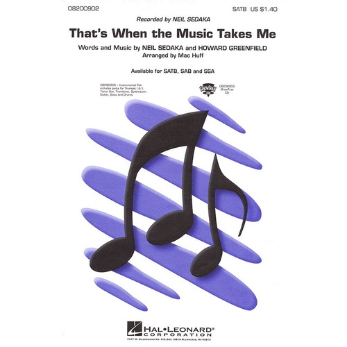 Thats When The Music Takes Me CD (C/R)