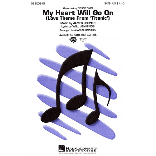 My Heart Will Go On SSA (Octavo)
