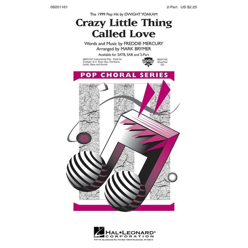 Crazy Little Thing Called Love 2-Part Choral Arrangement by Hal Leonard