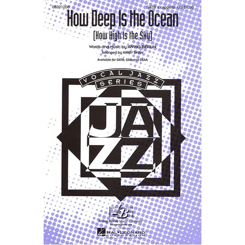 How Deep Is The Ocean SSAA A Capp (Octavo)