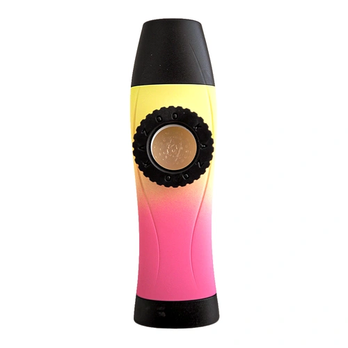 Kazoo Ripple PhonoKazoo ABS - Yellow/Pink, 10.8 cm, includes lanyard, amplifier bell, 5 replacement membranes, gift box 11.6 cm x 8.9 cm