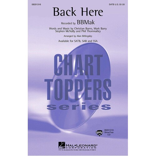 Back Here (Bb Mark) SATB