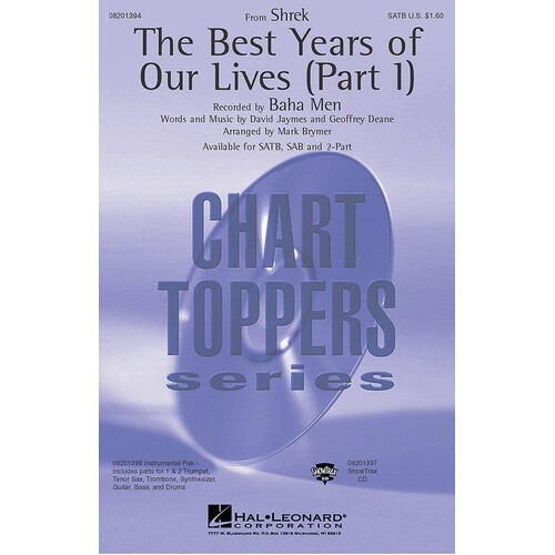Best Years Of Our Lives (Part 1) From Shrek SATB