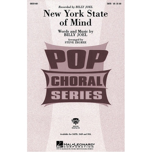 New York State Of Mind SSA (Octavo)