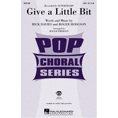 Give A Little Bit SATB (Octavo)
