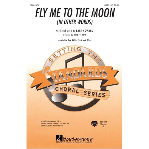 Fly Me to the Moon SSA Choral Score by Kirby Shaw