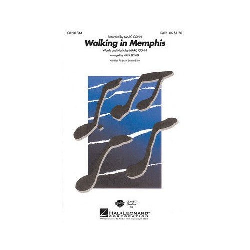 Walking in Memphis SAB Choral Score by Mark Brymer, Hal Leonard, 12 Pages, Performance Time 3:00