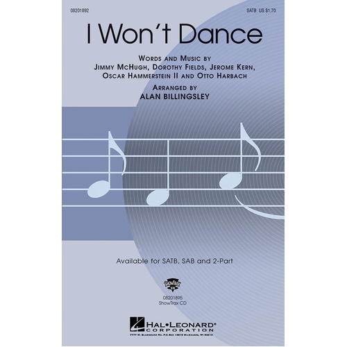 I Wont Dance 2Pt (Octavo)