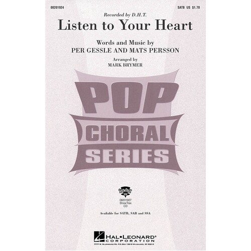 Listen To Your Heart SSA (Octavo)