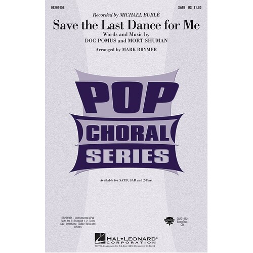 Save The Last Dance For Me ShowTrax CD (CD Only)