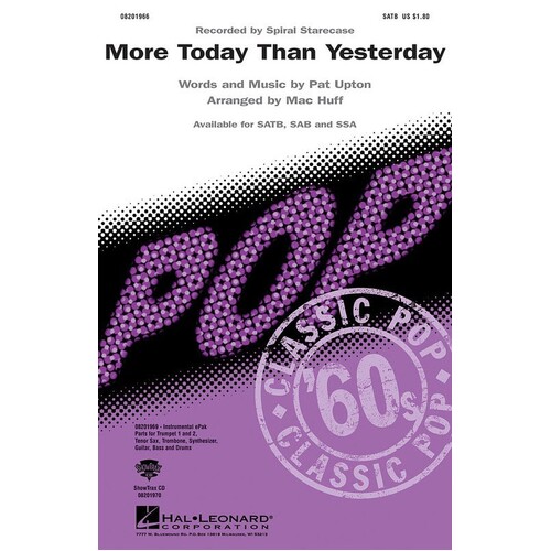 More Today Than Yesterday SSA (Octavo)