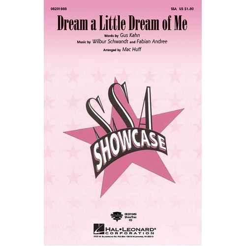 Dream A Little Dream Of Me SSA (Octavo)