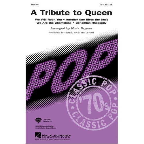 Tribute To Queen Medley SATB (Octavo)