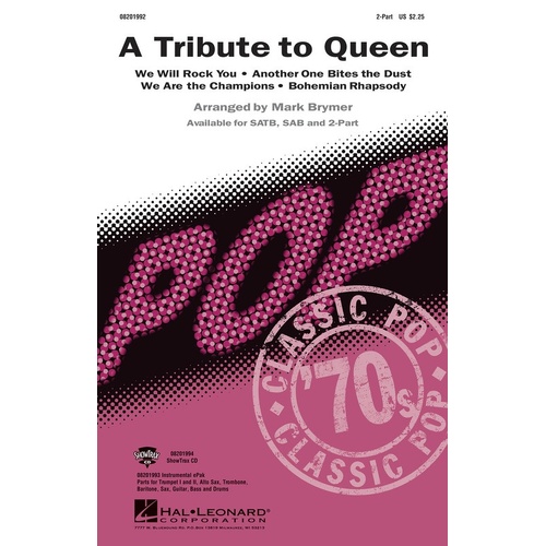 Tribute To Queen Medley 2Pt (Octavo)