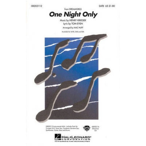 One Night Only (From Dreamgirls) Choral Score by Mac Huff