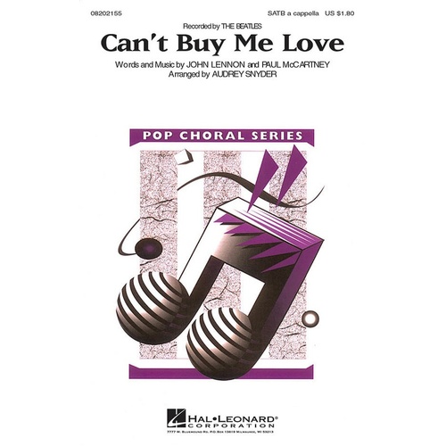 Cant Buy Me Love SATB A Cappella (Octavo)
