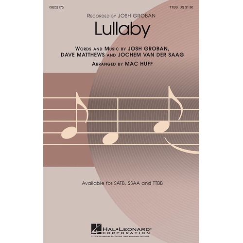 Lullaby (Ladysmith Black Mambazo) TTBB (Octavo)