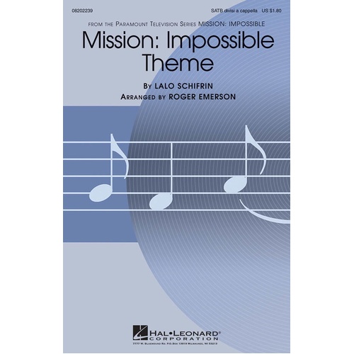 Mission Impossible Theme SATB A Cappella (Octavo)