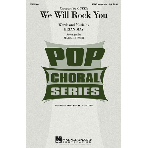 We Will Rock You TTBB (Octavo)