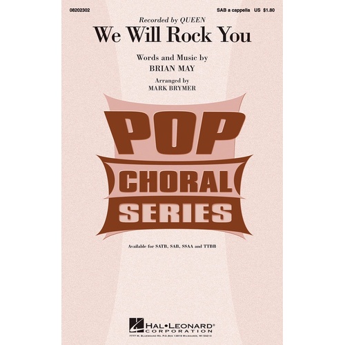 We Will Rock You SAB (Octavo)