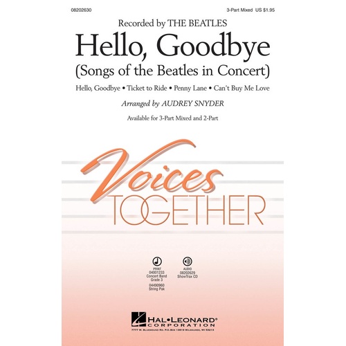 Hello Goodbye Songs Of Beatles ShowTrax CD Opt Concert Band (CD Only)