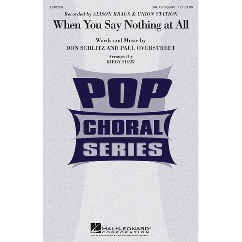 When You Say Nothing At All SATB (Octavo)