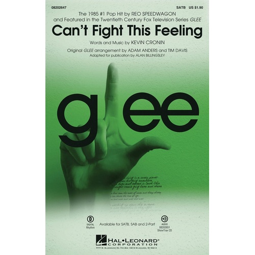 Cant Fight This Feeling From Glee SATB (Octavo)