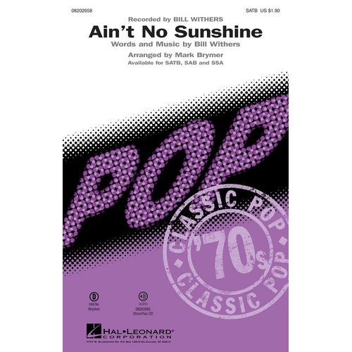 Aint No Sunshine SSA (Octavo)