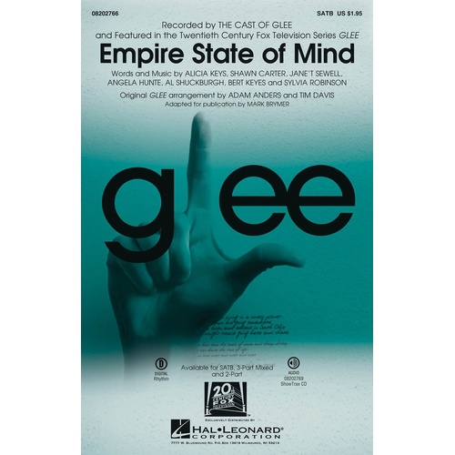 Empire State Of Mind From Glee ShowTrax CD (CD Only)