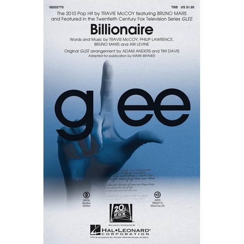 Billionaire From Glee ShowTrax CD (CD Only)