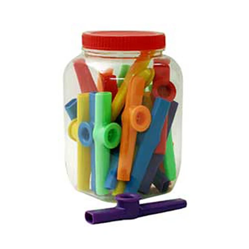 OneTribe Plastic Kazoo - Tub of 40, Assorted Colors, High-Quality, Durable
