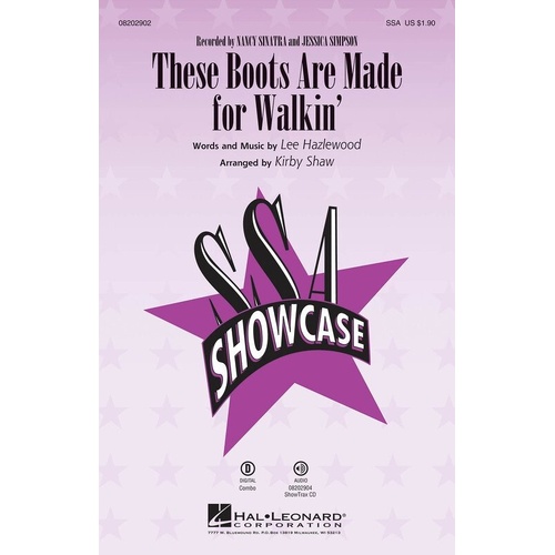These Boots Are Made for Walkin' SSA Choral Arrangement by Kirby Shaw