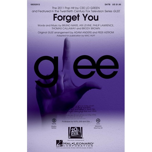 Forget You From Glee ShowTrax CD (CD Only)