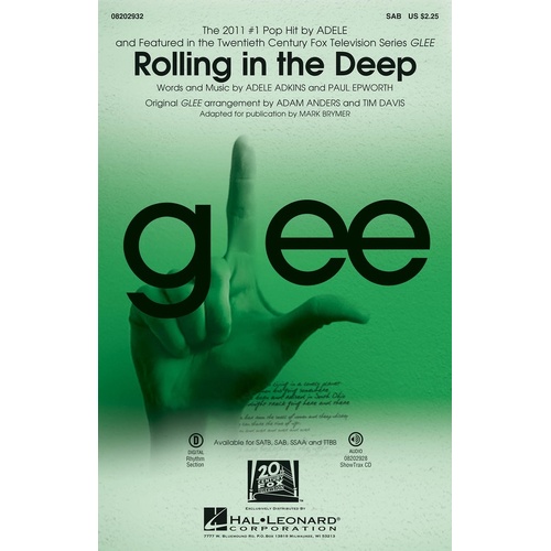 Rolling In The Deep From Glee SAB (Octavo)