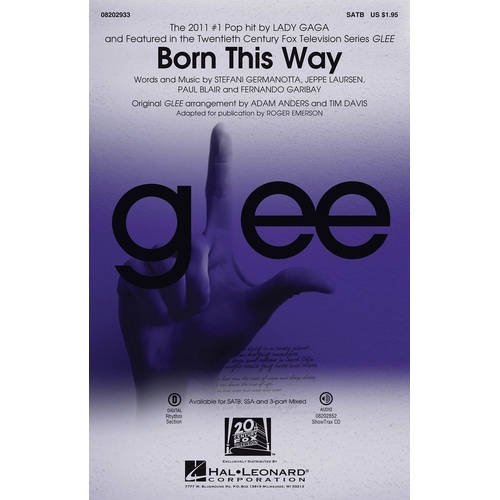 Born This Way From Glee SATB (Octavo)